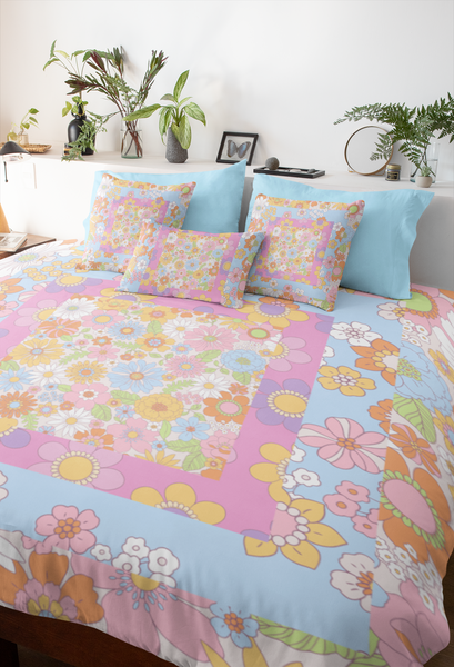 Allison Ann, Girly Boho Pink and Blue Quilt Comforter! Super Soft! Free Shipping!! Mix and Match for That Boho Vibe!