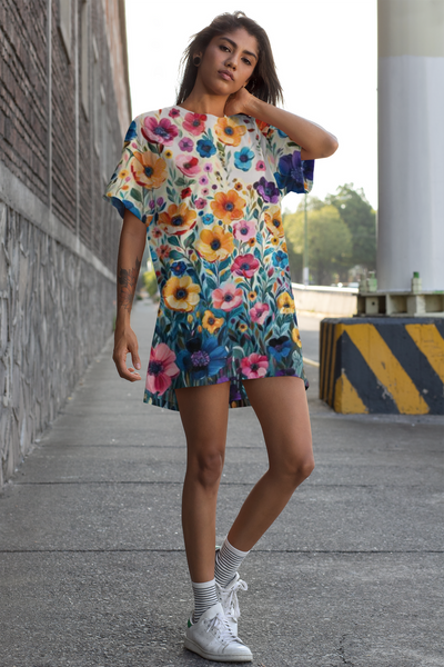 Ombre Floral Medley Oversized Tee!! Great For Sleeping, Lounging, Swimming! Free Shipping!!!