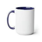 Fatherhood is a Walk in The Park Two-Tone Coffee Mugs, 15oz, Fathers Day!