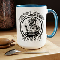 Grilling Master #DadLife Fathers Day Two-Tone Coffee Mugs, 15oz!