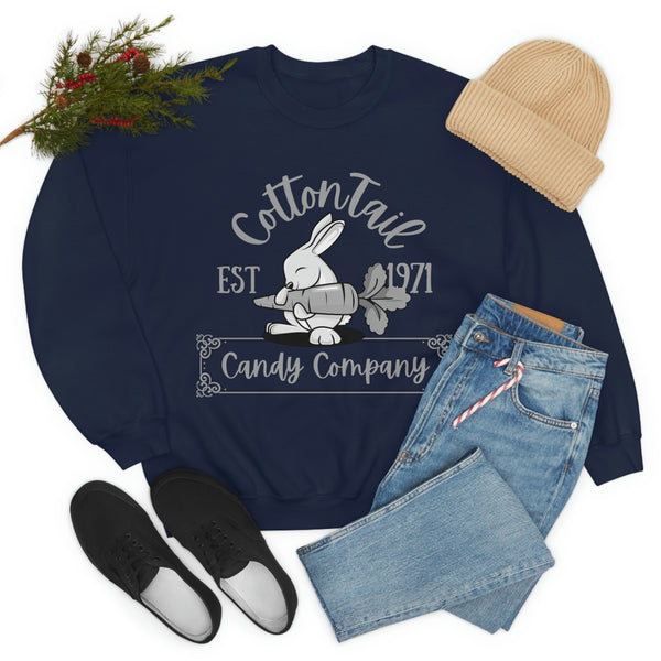 Easter Cotton Tail Candy Company Bunny Unisex Heavy Blend Crewneck Sweatshirt! Spring Vibes!