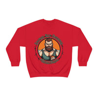 Savage Not Average Sarcasm Fathers Day Fitness Redbeard Edition Unisex Heavy Blend Crewneck Sweatshirt! Sarcastic Vibes!