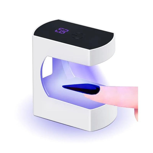 Compact UV LED Nail Dryer - Portable Mini Gel Lamp with USB, Perfect for Home & Travel