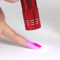 Portable UV Nail Dryer with 9 LED Lights - Fast Gel Manicure Drying Flashlight