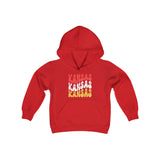 Kansas City Football Red Wave Youth Heavy Blend Hooded Sweatshirt! Foxy Kids! Football Season!