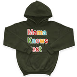 Mama Knows Best Kids' Sponge Fleece Hoodie - Colorful Kids' Hoodie - Cute Hoodie for Kids