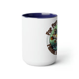 Pop Pop's The Name and Fishing is My Game Fathers Day Two-Tone Coffee Mugs, 15oz!