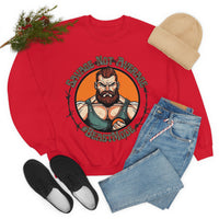 Savage Not Average Sarcasm Fathers Day Fitness Redbeard Edition Unisex Heavy Blend Crewneck Sweatshirt! Sarcastic Vibes!