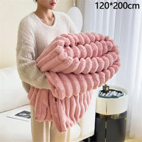 Coral Fleece Sofa Throw Blanket