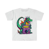 DJ Dragon, Musical Punk Funny Dragon Unisex Graphic Tees! Sarcastic Vibes! Fathers Day!