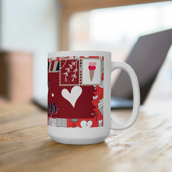 Send Love Always Letter Ceramic Mug 15oz! Love Letters! Coffee Gifts! Spring Vibes!