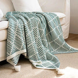 Luxury Tassel Knitted Throw Blanket