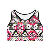Aztec Pink Boho Sports Bra/Crop Top! Athleisure, Activewear! FreckledFoxCompany