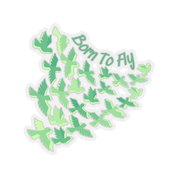 Born To Fly Sea Foam Green Vinyl Sticker! FreckledFoxCompany