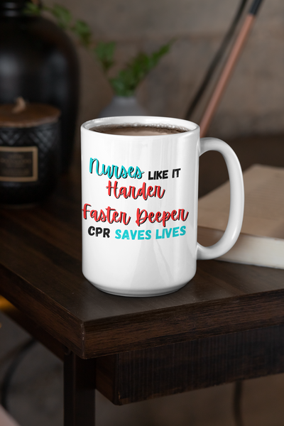 CPR Saves Lives Ceramic Mug 15oz! Sarcasm, Medical Humor! FreckledFoxCompany