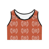 Freckled Fox Logo Sports Bra/Crop Top in Color Toasted Almond! Merch! FreckledFoxCompany