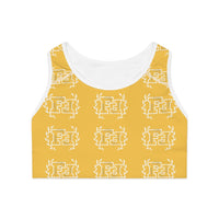 Freckled Fox Logo Sports Bra/Crop Top in Color Yellow! Merch! FreckledFoxCompany