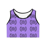 Freckled Fox Logo Sports Bra/Crop Top in Plum Purple! Merch! FreckledFoxCompany