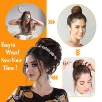 Beauty Elastic Band With Hair Messy Hair Bun Scrunchie! Hair Accessories!