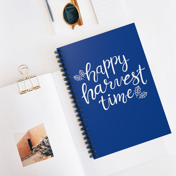 Happy Harvest Time Navy Blue Journal! Fall Vibes! FreckledFoxCompany