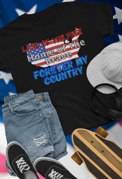 Land of The Free, Home of the Brave, Forever My Country Graphic Tees! Independence Day! FreckledFoxCompany