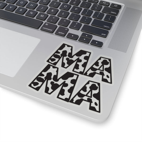 MaMa Cow Print Stickers! transparent, white, 4 sizes, cut to edge! FreckledFoxCompany
