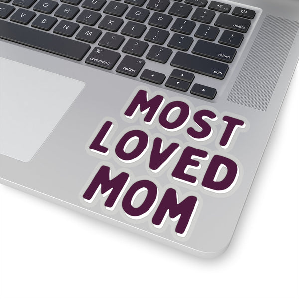 Most Loved Mom Plum Purple Vinyl Sticker! Mothers Day! FreckledFoxCompany
