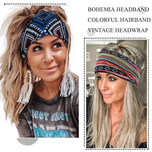 New Boho Cotton Wide Headband for Women Cashew Leopard Flower Print Turban Headwrap Knot Hairband Bandana Girls! Hair Accessories! FreckledFoxCompany