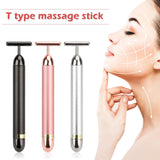 24k Gold Face Lift Bar Roller Vibration Slimming Massager Facial Stick! Beauty!