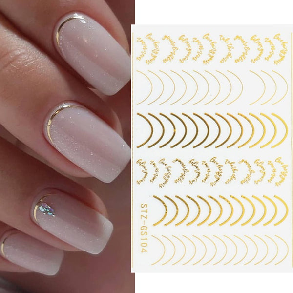 3D Lines Nail Stickers, DIY Rose Gold Metal Stripe Lines! Nails/Lashes!