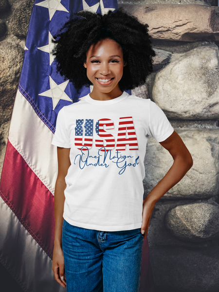 USA One Nation Under God Graphic Tees! Independence Day! FreckledFoxCompany