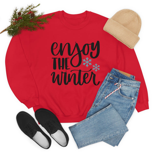 Enjoy the Winter Holiday Snowflake Unisex Heavy Blend Crewneck Sweatshirt! Winter Vibes!