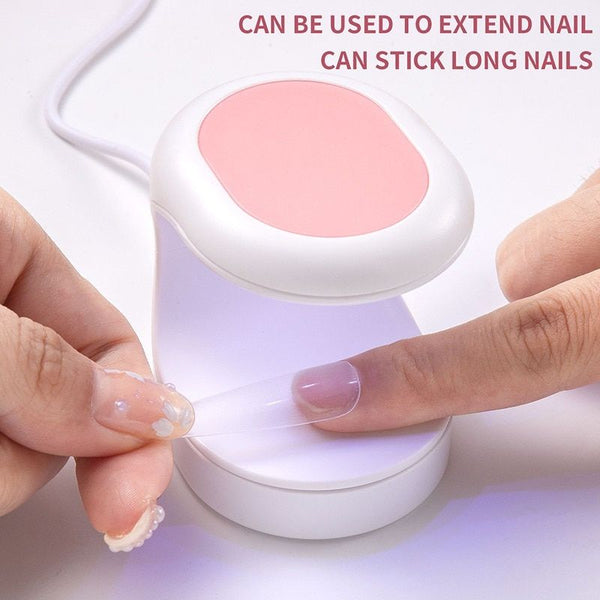 Compact UV LED Nail Dryer Lamp - USB Rechargeable Single Finger Manicure Tool
