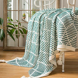 Luxury Tassel Knitted Throw Blanket