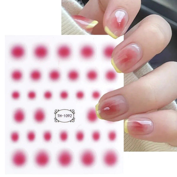 3D Jelly Gradient Nail Stickers