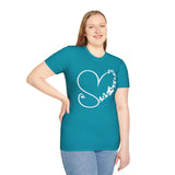 Valentines Day Butterfly Heart Medley White Version Unisex Graphic Tee! All New Heather Colors!!! Free Shipping!!!