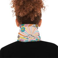 Rainbow Daisy Floral Lightweight Neck Gaiter! 4 Sizes Available! Free Shipping! UPF +50! Great For All Outdoor Sports!