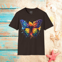 Spring Rainbow Butterfly Unisex Graphic Tees! Spring Vibes! All New Heather Colors!!! Free Shipping!!!