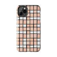 Pastel Pink Checkerboard Tough Phone Cases, Case-Mate!