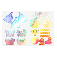 Sand Castle, Watermelon, Crab Summertime Sticker Sheets! Free Shipping!