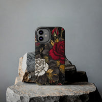 White and Red Roses Gothic Inspired Halloween Tough Phone Cases! Fall Vibes!