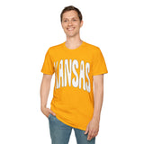 Kansas Groovy Unisex Graphic Tees! Summer Vibes! All New Heather Colors!!! Free Shipping!!!