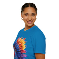 Indian Head Dress Colorful Rainbow Unisex Graphic Tees! Summer Vibes! All New Heather Colors!!! Free Shipping!!!