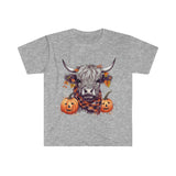 Highlander Scottish Cow Jacko-lantern Unisex Graphic Tees! Halloween! Fall Vibes!