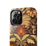 Creamy Brown Floral Fall Vibes Tough Phone Cases!