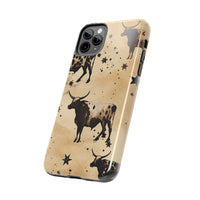 Brown Wash Longhorn Bull Western Tough Phone Cases!