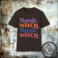 Basic Witch Retro Halloween Fall Vibes Retro Unisex Graphic Tees!