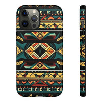 Black Aztec Tough Cases! Cellphone Cases! Multiple Sizes Available! Apple iPhone, Samsung Galaxy, and Google Pixel devices!