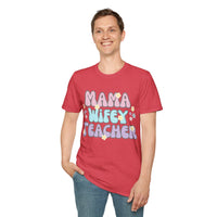 Mama Wifey Teacher Unisex Graphic Tees! All New Heather Colors!!! Free Shipping!!! Back To School!