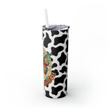 Your So Golden Butterfly Cow Printed Skinny Tumbler with Straw, 20oz! Multiple Colors!